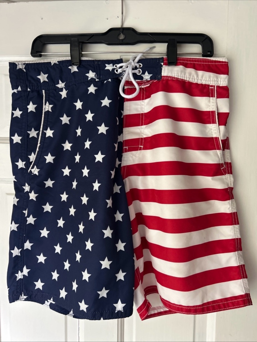 Bonobos Men's Stars & Stripes Swim Hybrids - Navy, Red, White